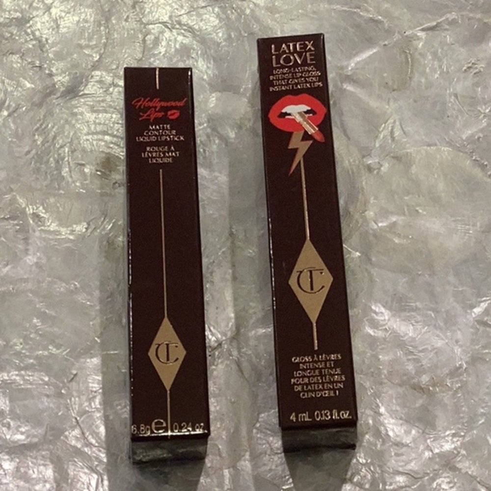 NEW Charlotte Tilbury 2 BUNDLE Rising Star Hollywood Lips & Latex Love Studio 64